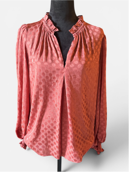 Max Studio Tops - Max Studio Copper Color Long Sleeve Light Top - Size S